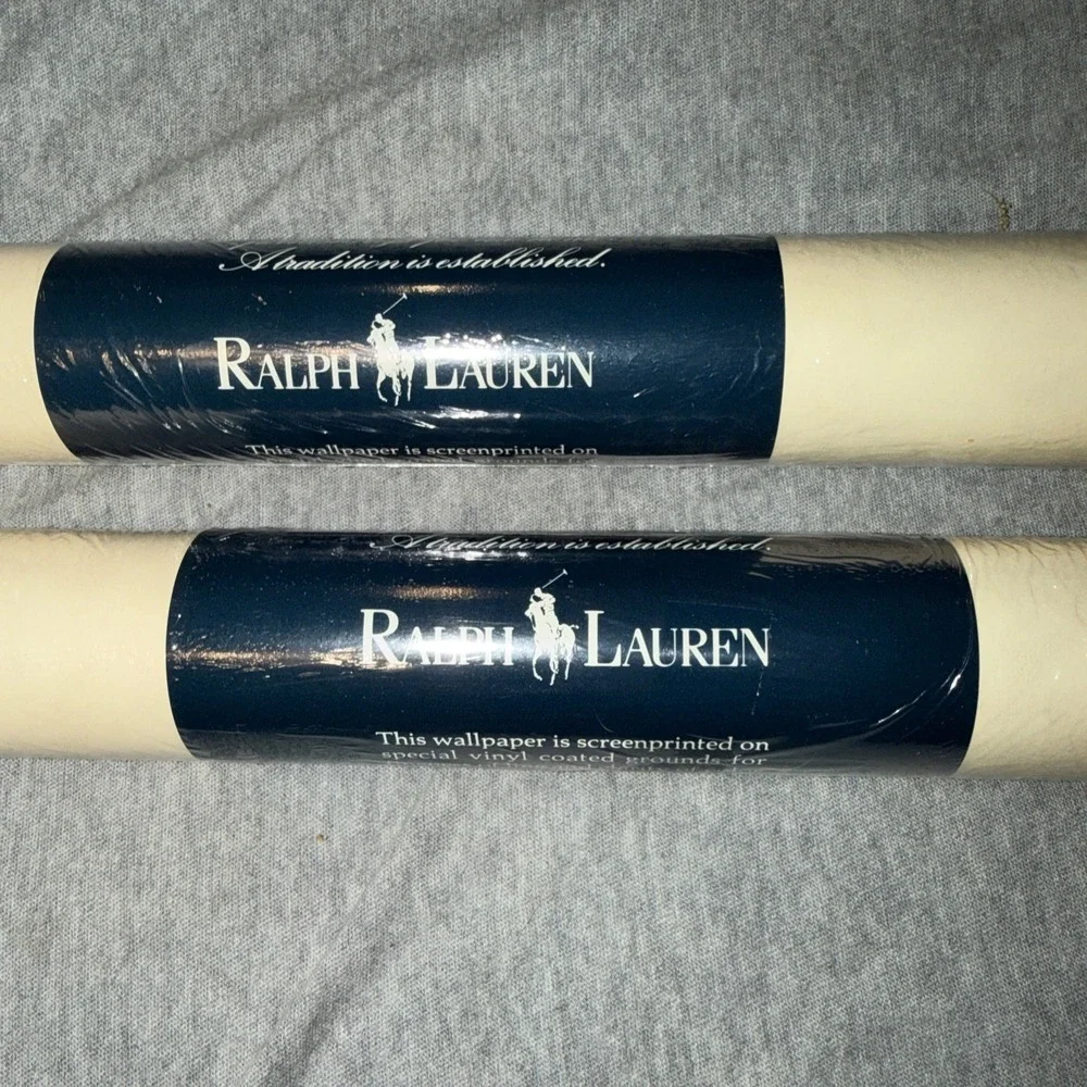 VINTAGE Ralph Lauren Wallpaper Off White-Ivory Color 2 Double Rolls New
